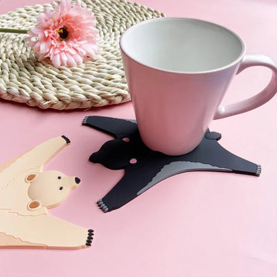 Silicone Animal Coaster - Heat Resistant, Non Slip Drink Mat