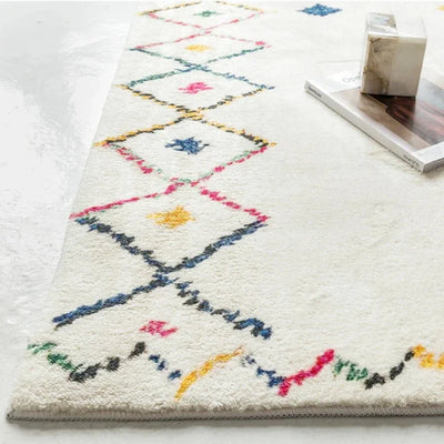 Morocco Style Rug – Abstract Area Rug, Handcrafted Art Carpet
