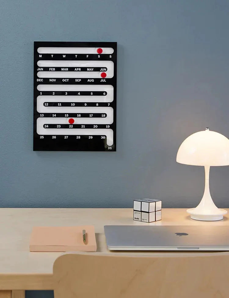 Bauhaus Wall Calendar - Sliding Perpetual Design