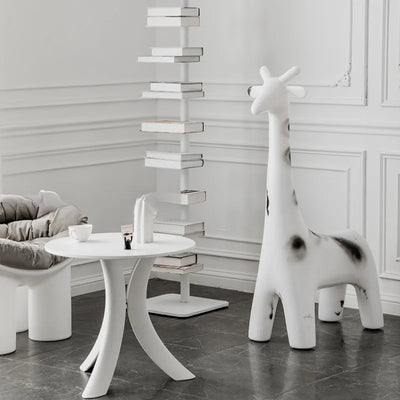 Giraffe Stool Ottoman - Retro Style Fabric Seat