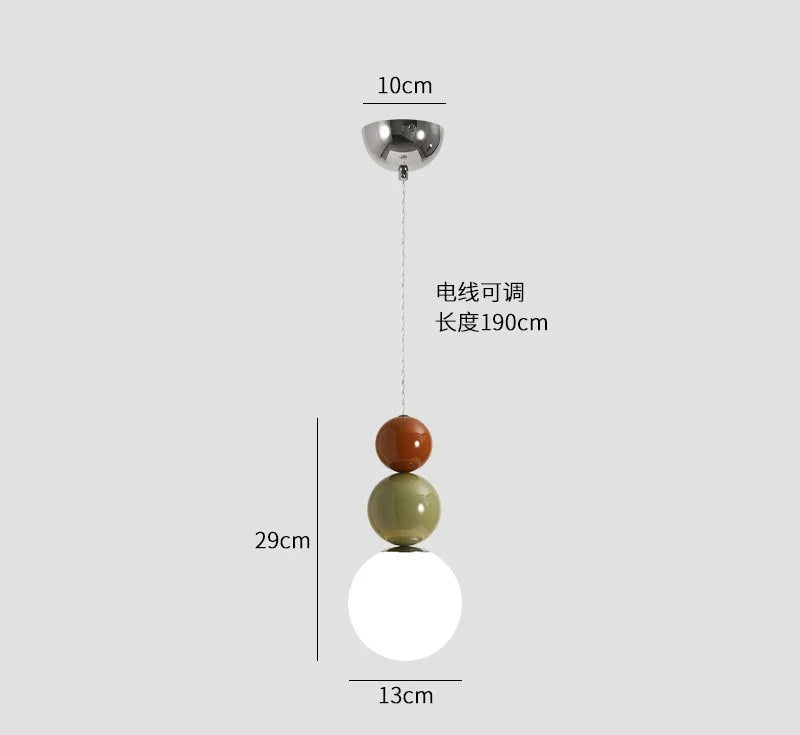 Macaron Ball Pendant – Contemporary Ceiling Light Fixture