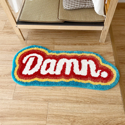 Rainbow Tufted Rug - Handmade Colorful Letter Mat