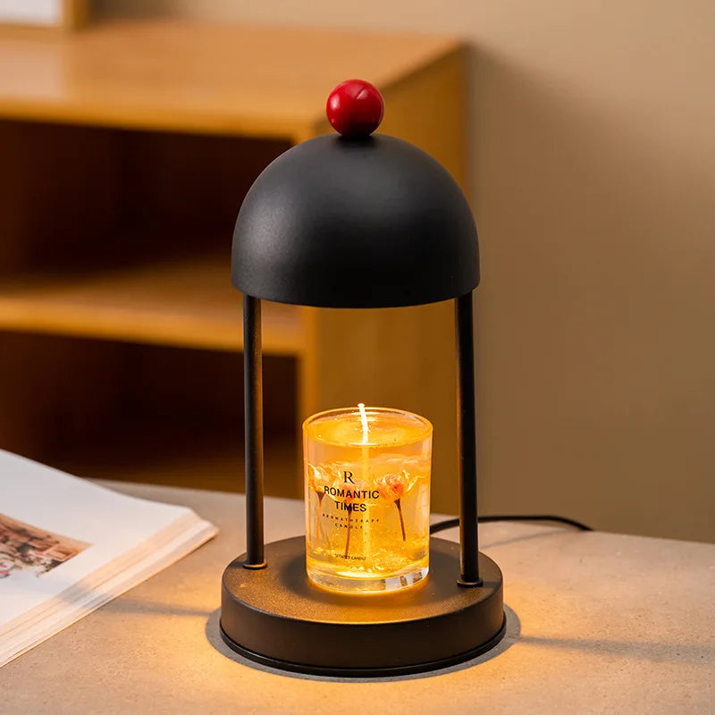 Modern Candle Warmer - Red Metal Electric Lamp