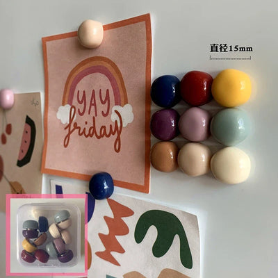 Macaron Ball Magnets - Colorful Refrigerator Set