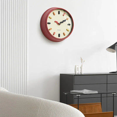 Nordic Wall Clock – Retro Wooden Quartz Timepiece