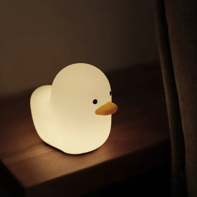 Silicone Night Light - Soft Glowing Duck Kids Room Lamp