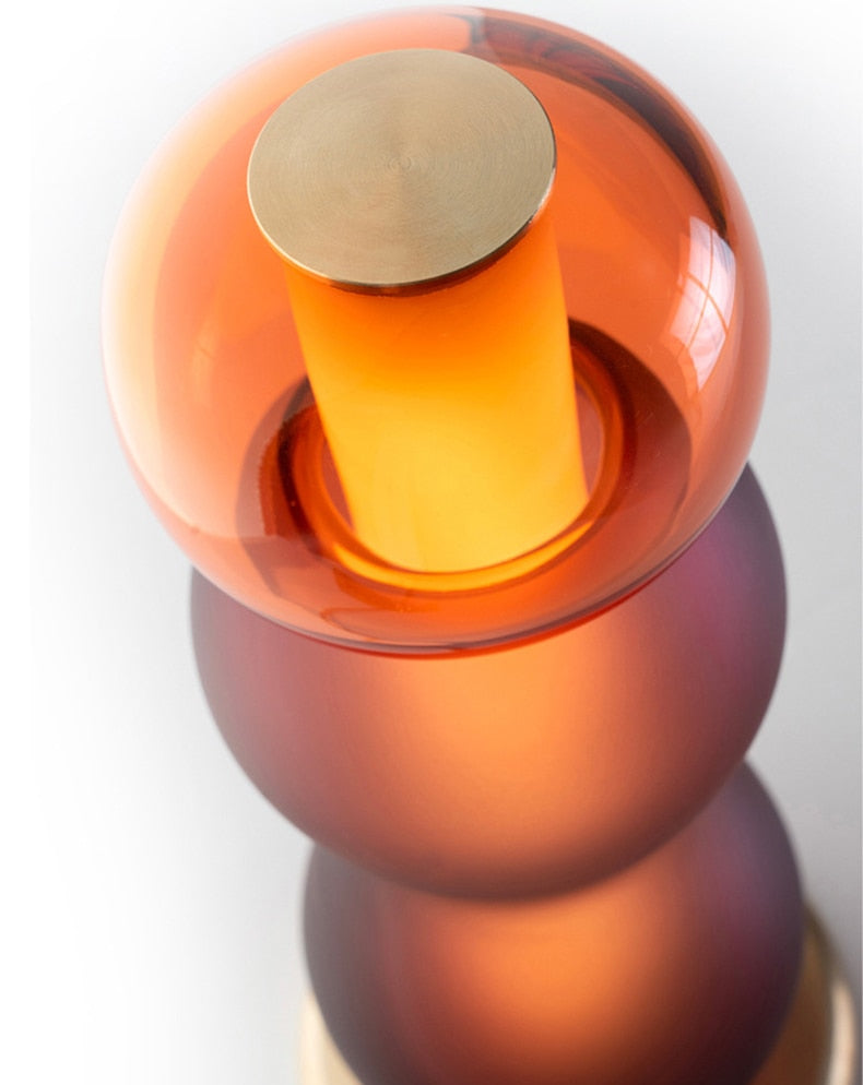 Nordic Glass Table Lamp - Colored Dyed Lighting