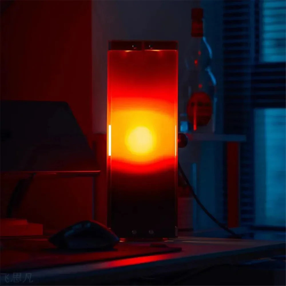 Acrylic Table Lamp - Industrial Sunset Glow Lamp