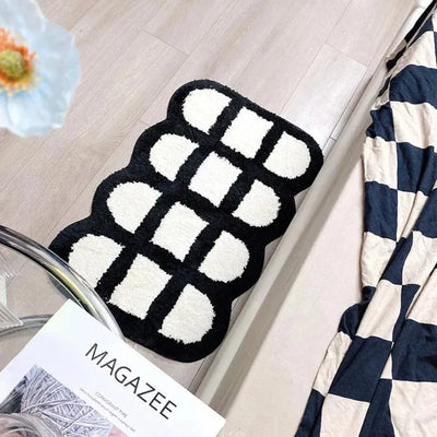 Checker Grid Bath Mat - Contemporary Bathroom Accessory