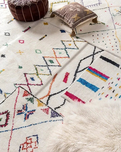 Morocco Style Rug – Abstract Area Rug, Handcrafted Art Carpet