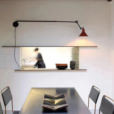 Industrial Wall Lamp - Flexible Arm Metal Aluminum Light
