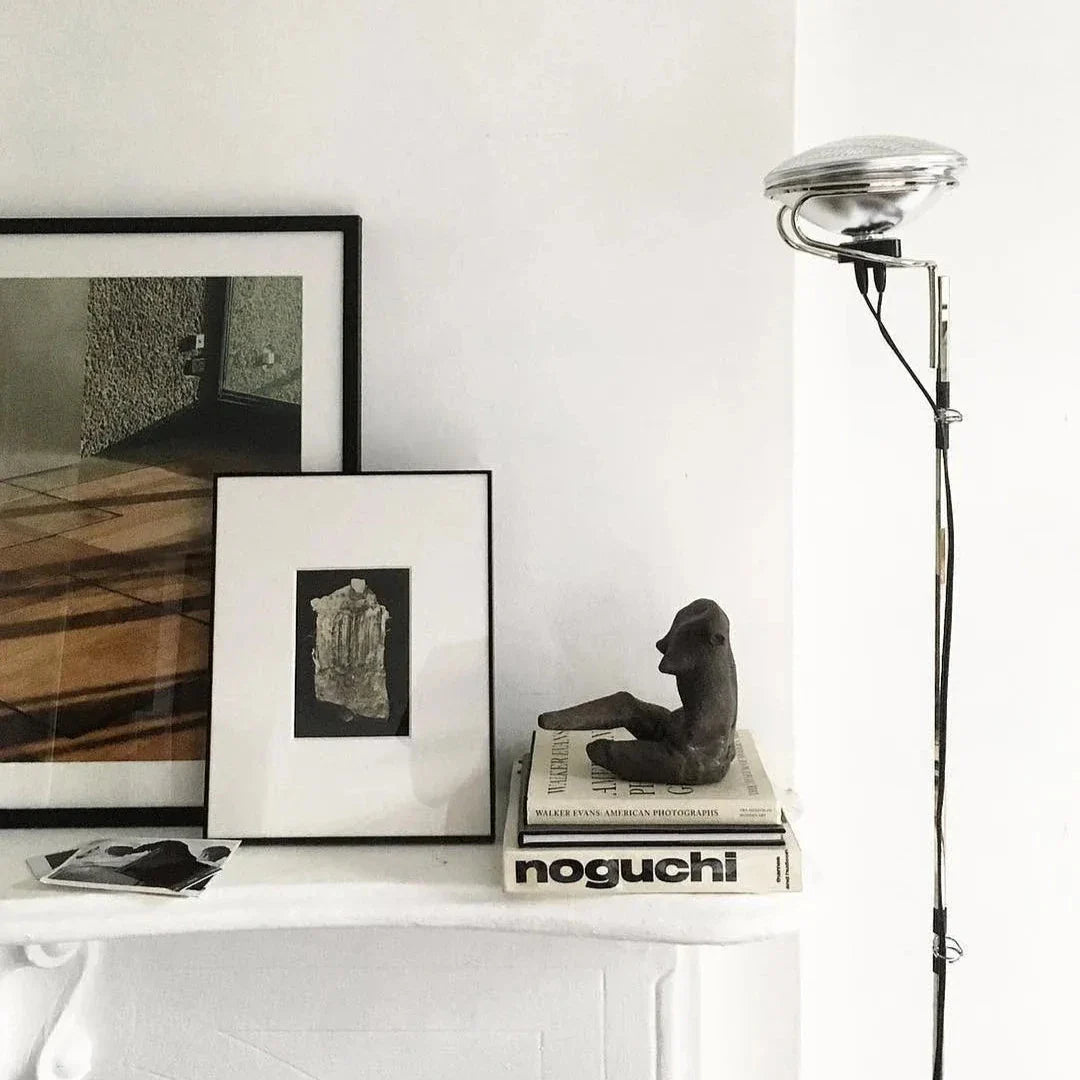 Industrial Floor Lamp - Danish Metal Halogen Corded Light