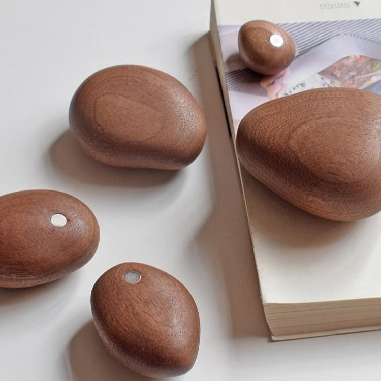 Magnetic Balance Stone Solid Wood Sculpture - Modern Home Decor