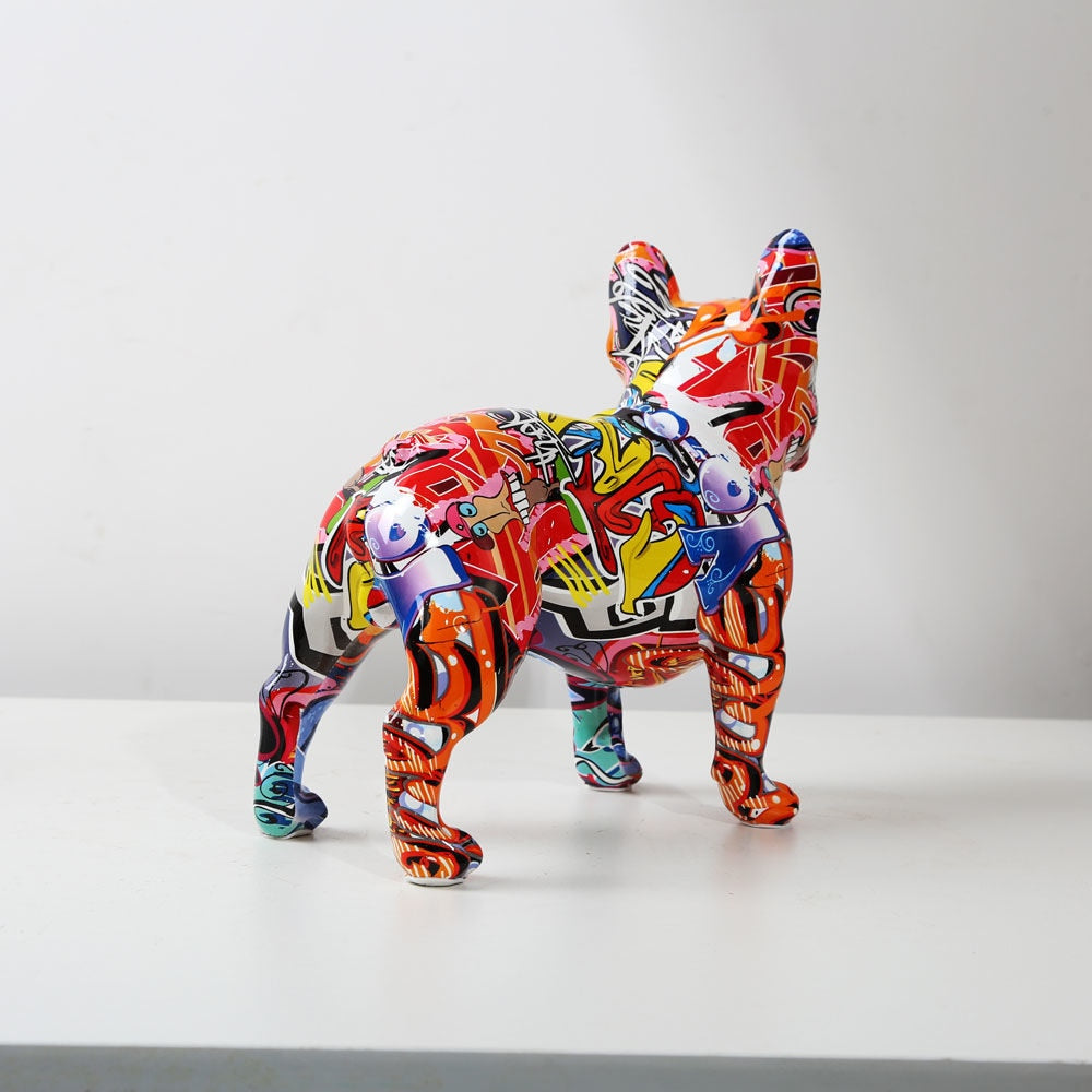 Graffiti Dog Sculpture – French Bulldog Art Statue