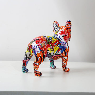 Graffiti Dog Sculpture – French Bulldog Art Statue