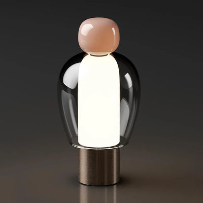 Cordless Glass Table Lamp – Rechargeable Portable Light