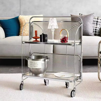 Foldable Glass Shelf - Stainless Steel Frame | Space Saving Organizer