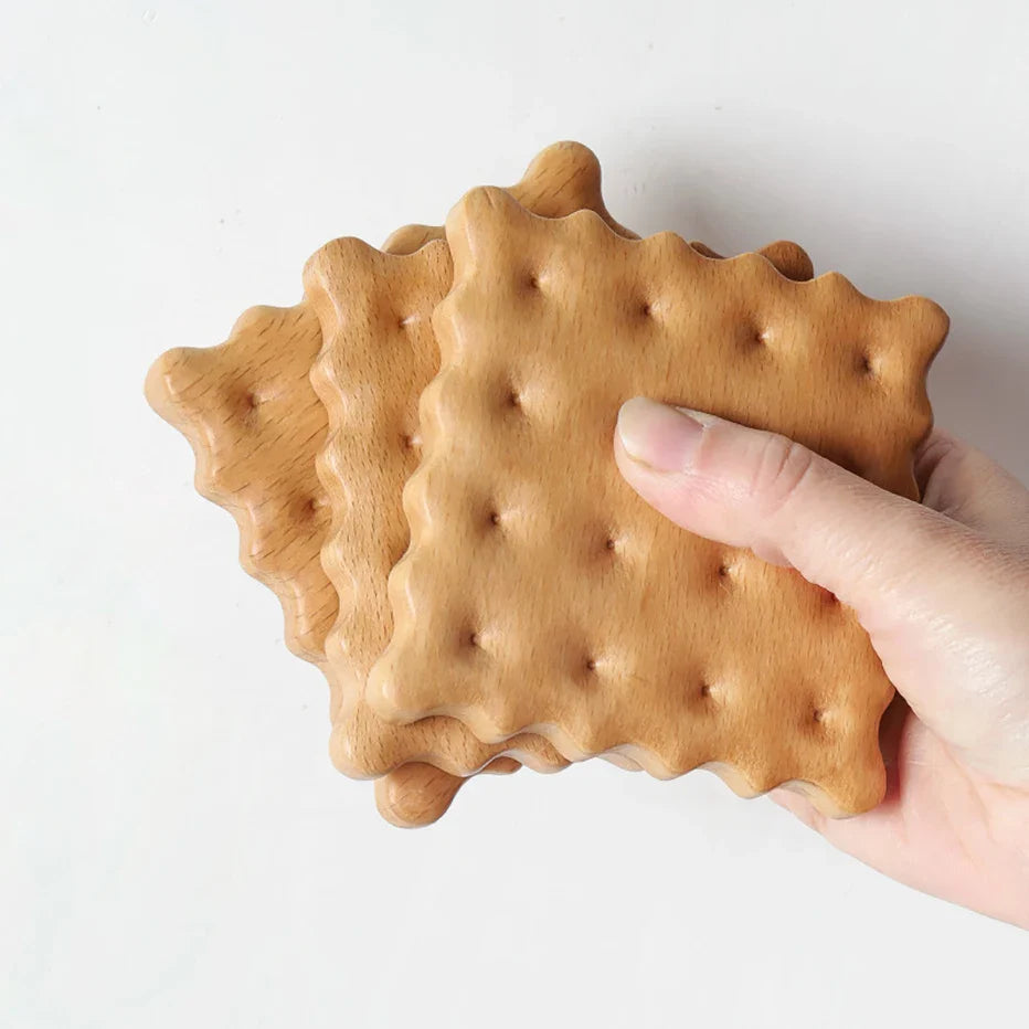 Wooden Cookie Coaster - Natural Heat Resistant Drink Mat
