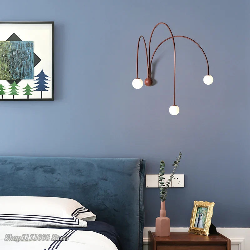 Italian Metal Wall Lamp - Modern 3 Branch Fixture