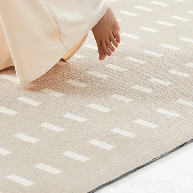Retro Rectangle Rug - French Vintage Area Carpet