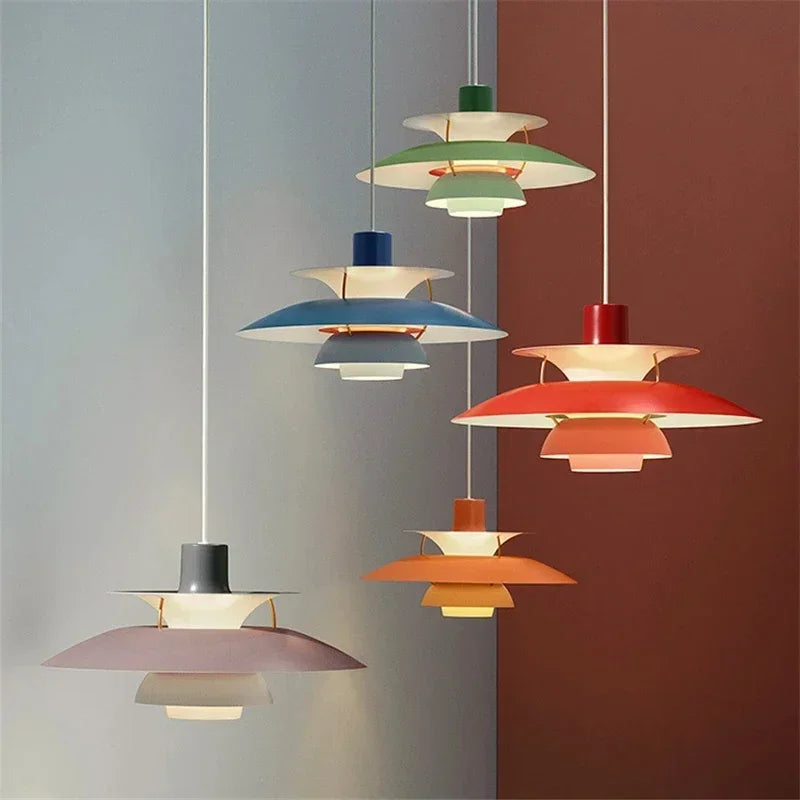 Color Umbrella Ceiling Fixture - Modern Scandinavian Lamp