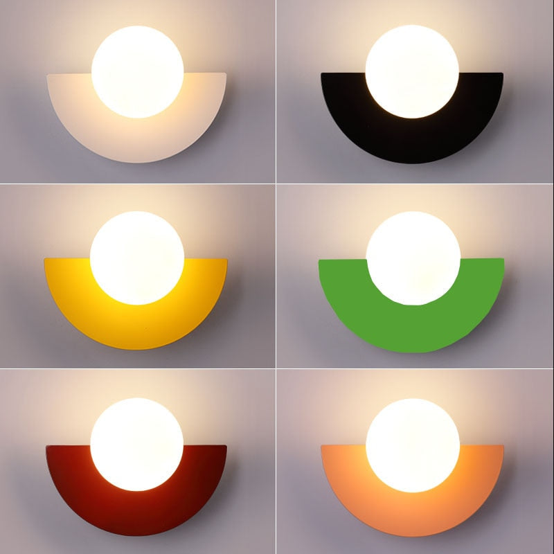 Nordic Glass Wall Lamp - Modern Ball Design LED Fixture