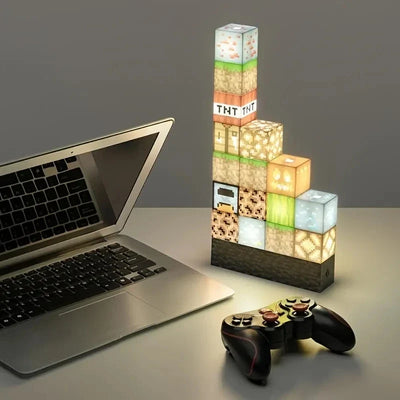 Game Room Lamp - Pixel Brickstone LED Light