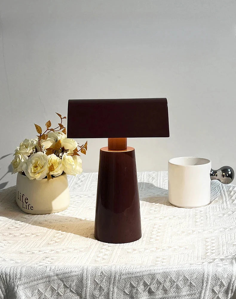 Wireless Table Lamp - Mid Century Modern Ambient Pyramid Light
