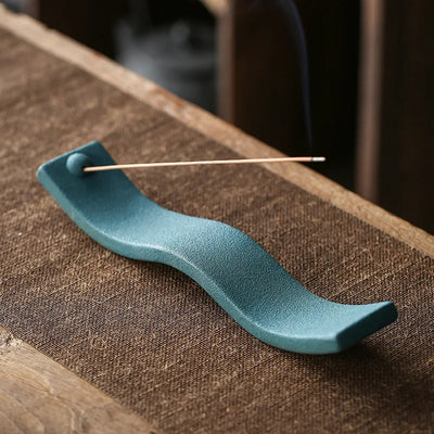 Ceramic Incense Holder - Wave Design Burner