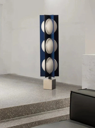Marble Base Ball Lamp - Italian Design Blue Geometry Floor Lamp