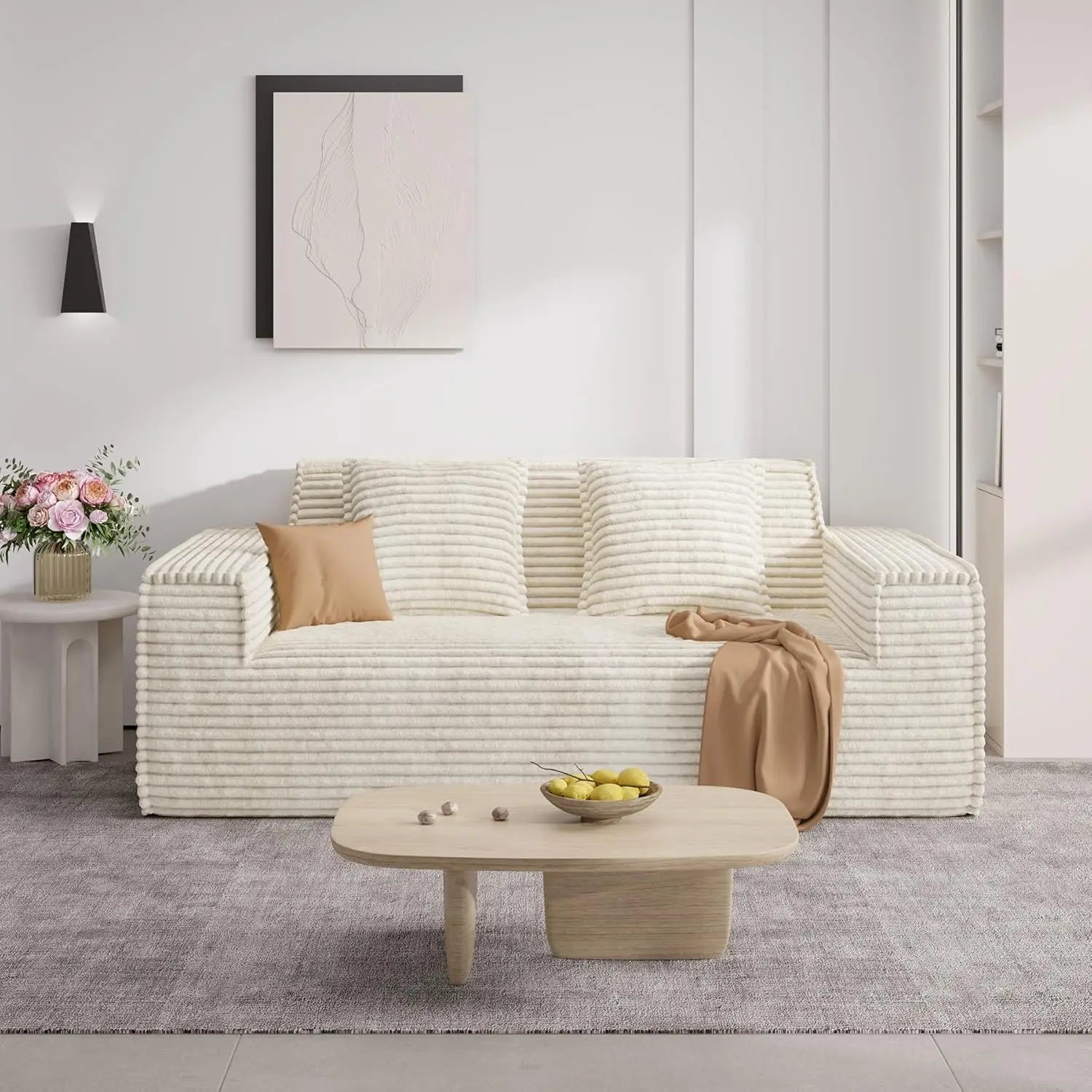 Cloud Foam Loveseat | Plush Sherpa Sofa Seat