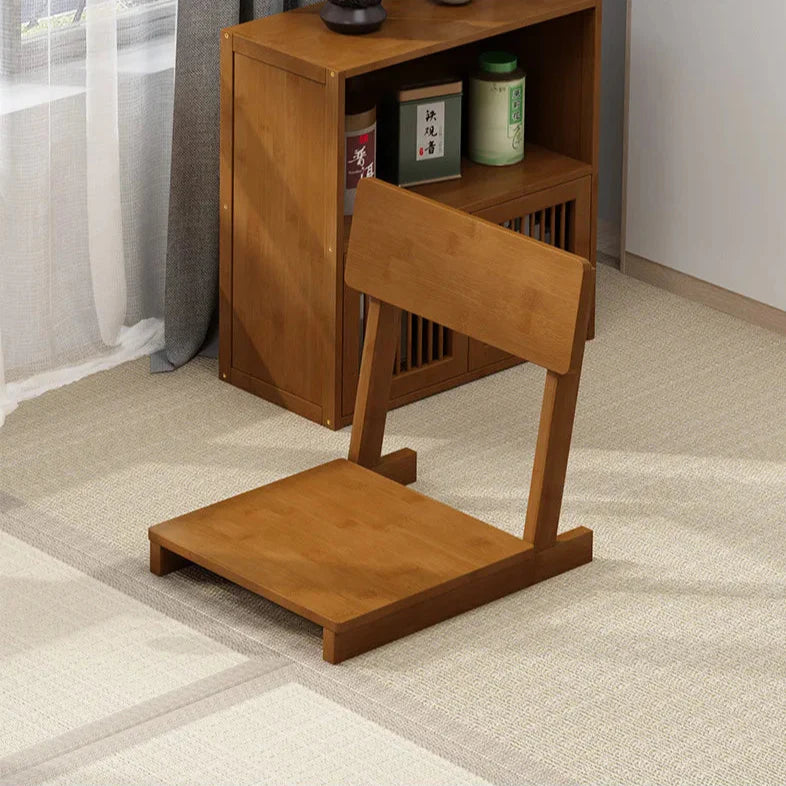 Japanese Wooden Tatami Seat – Oak Wood Meditation Chair