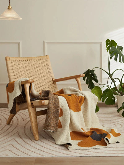 Microfiber Throw Blanket - Lightweight Floral Knit Cover
