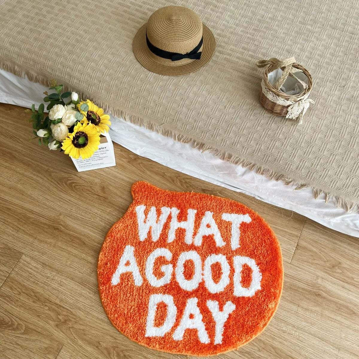 Hand Crafted Mat – Everyday Good Day Polyester Rug