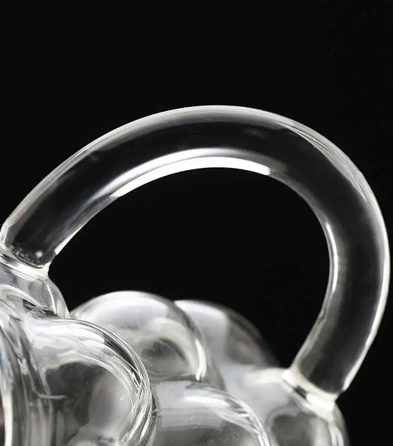 Transparent Grape Mug - 12oz Embossed Glass Cup