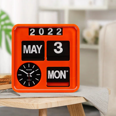 Retro Flip Clock - Wall Mounted Calendar Box