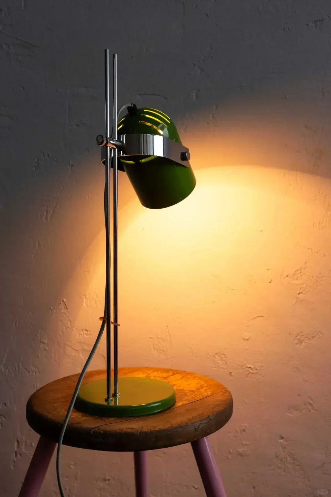 Industrial Table Lamp - Metal Rail Corded Light