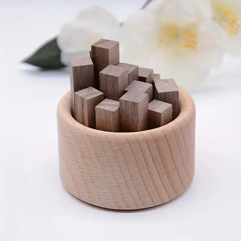 Wooden Diffuser Cube - Mini Geometric Aroma