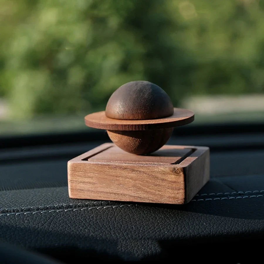 Magnetic Saturn Diffuser - Wooden Floating Aroma