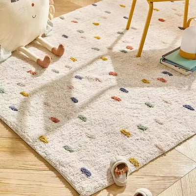 Rainbow Area Rug - Colorful Polyester Carpet Mat