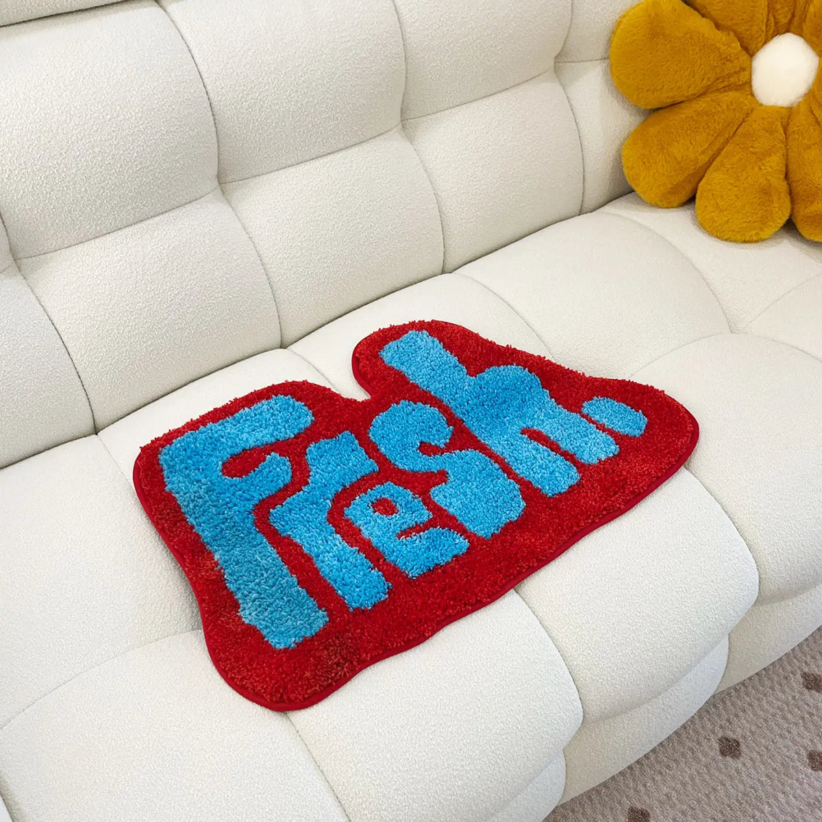 Hand Crafted Rug - Unique Artistic Floor Mat 24.8x15.3in