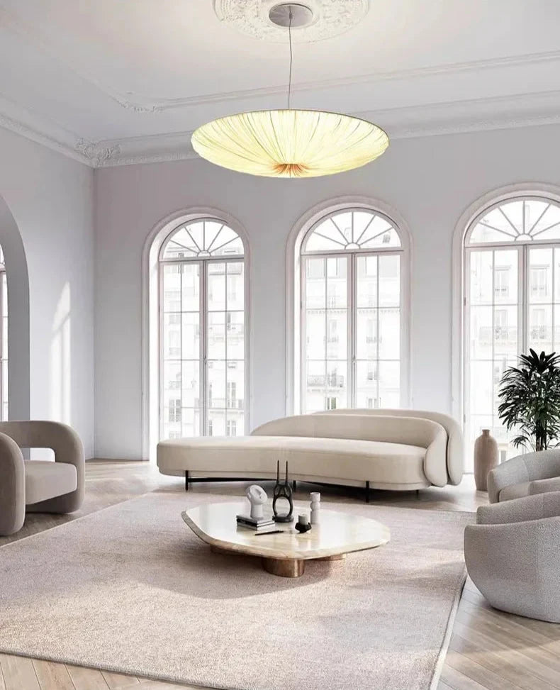 Fabric Pendant Chandelier – Japanese Wabi-Sabi Lighting Fixture