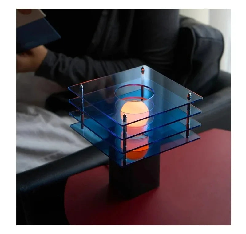 Layered Acrylic Table Lamp – Modern Desk Light