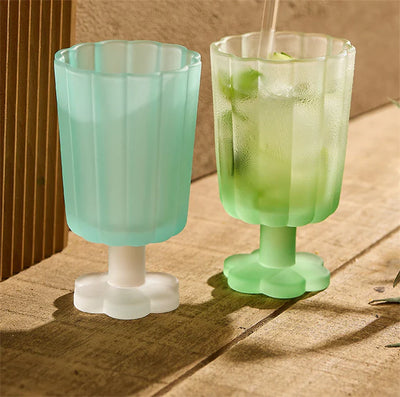 Flower Base Tall Glass - 300ml Borosilicate Dessert Cup