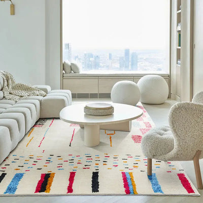 Morocco Style Rug – Abstract Area Rug, Handcrafted Art Carpet