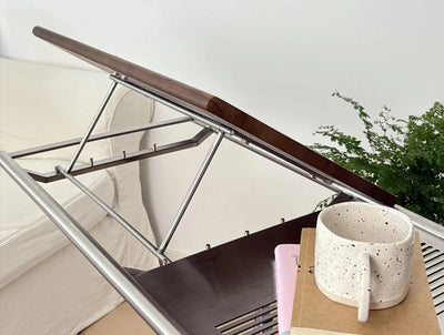 Mid-Century Laptop Table | Solid Wood Compact Work Table