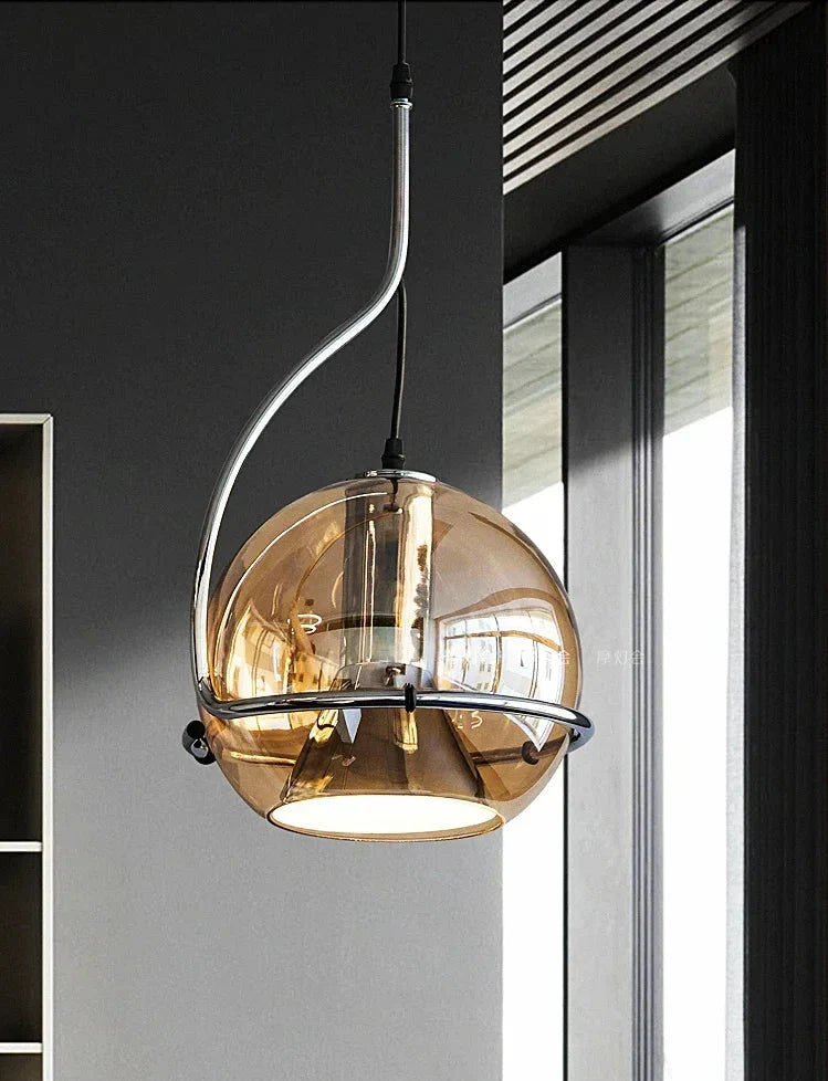 Glass Ball Pendant Lamp - Rotatable Scandinavian Light