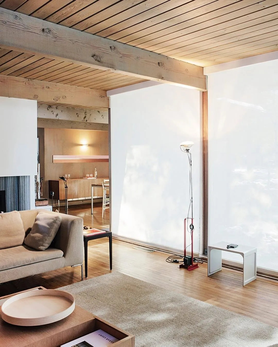 Industrial Floor Lamp - Danish Metal Halogen Corded Light
