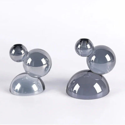 Crystal Candle Holders - Handcrafted Stacked Ball Design