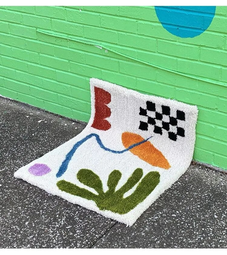 Hand Crafted Rug - Geometric Modern Art Design